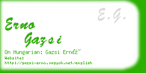 erno gazsi business card